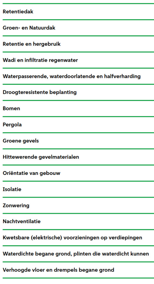 17 klimaatadaptieve maatregelen amsterdam